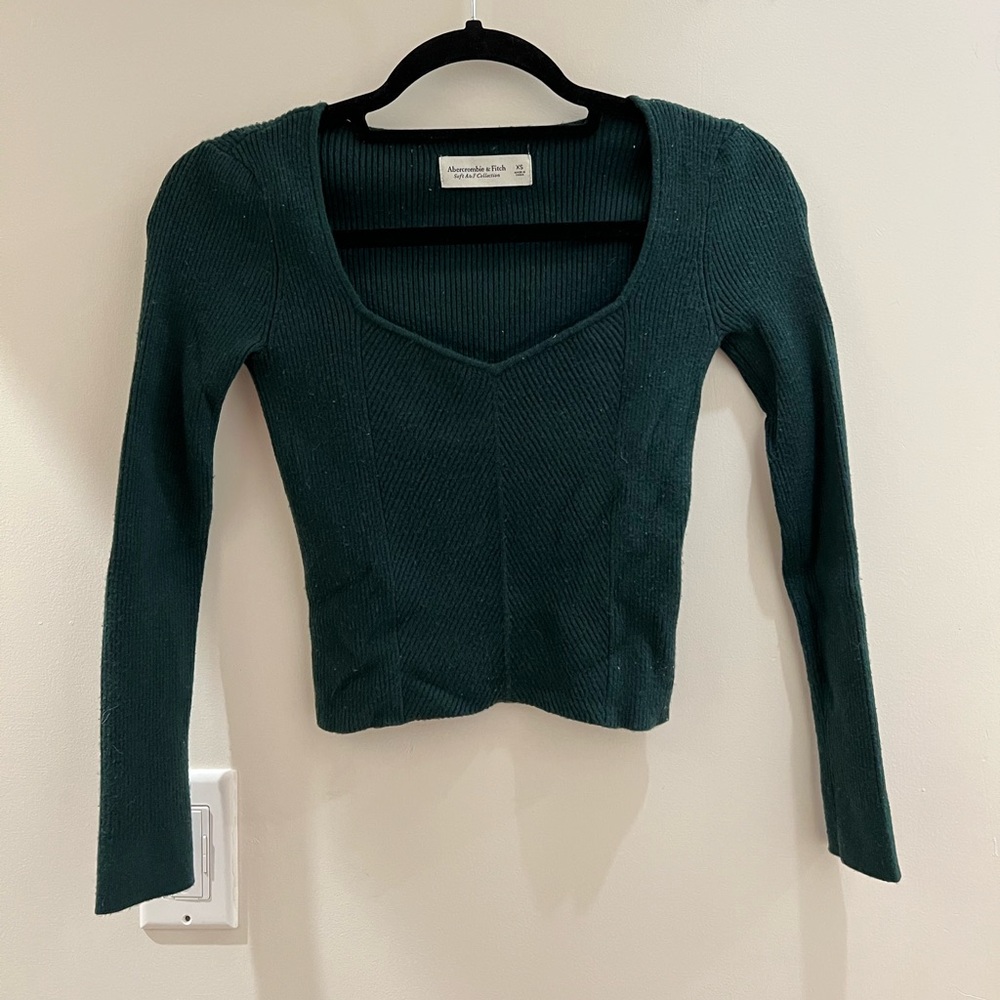 Abercrombie Hunter Green Knit Top